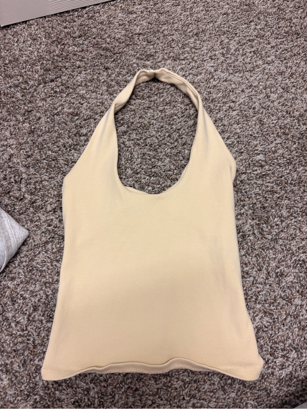 Zara Light Yellow Halter Tank